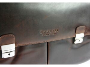 Портфель BUGATTI Romano 15'', коричневый, натуральная воловья кожа, 43х13х32 см — изображение 4