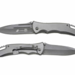 Нож складной Stinger, 102 мм, (серый), материал рукояти: нержавеющая сталь (серый)