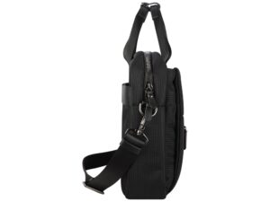 Портфель мужской BUGATTI Nero 15'', чёрный, нейлон 1680D/кожа, 42х10х30 см — изображение 4