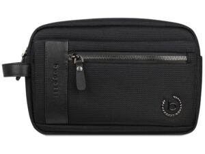 Несессер мужской BUGATTI Nero, чёрный, нейлон 1680D/кожа, 24х7,5х16 см — изображение 2