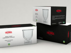 Набор стаканов из двойного стекла тм THERMOS 0,2L, в наборе 2 шт. — изображение 3