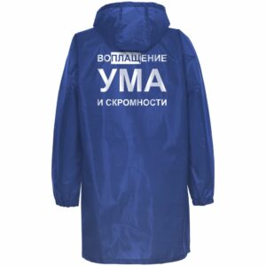 Дождевик «Воплащение ума», ярко-синий — изображение 4