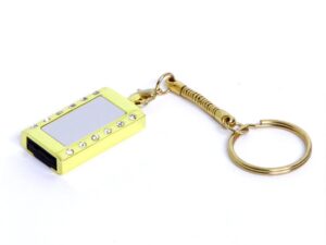 USB-флешка на 16 Гб в виде Кулона с кристаллами, мини чип, золотой — изображение 2