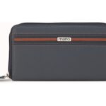 Кошелек Mano Don Leonardo, с RFID защитой, натуральная кожа в сером цвете, 19 х 2 х 10,5 см