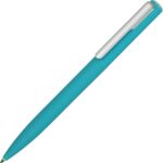 Ручка шариковая пластиковая Bon с покрытием soft touch, бирюзовый