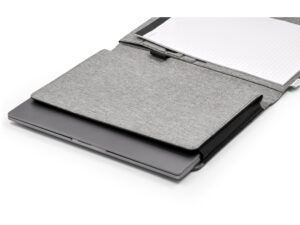 Портфолио А4 из RPET с отделением для ноутбука NotyFolio Eco, 20 л FSC бумаги, серый — изображение 4