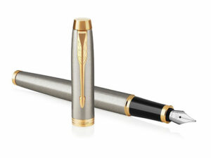 Перьевая ручка Parker IM Metal Brushed Metal GT, перо: F, цвет чернил: blue — изображение 3