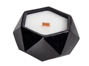 Свеча в декоративном стакане Geometry, черный — изображение 2