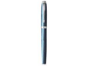 Перьевая ручка Parker IM Premium Blue Grey CT, перо: F, цвет чернил: blue, в подарочной упаковке. — изображение 4