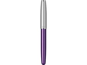 Ручка-роллер Parker Sonnet Essentials Violet SB Steel CT, цвет чернил black, перо: F, в подарочной упаковке. — изображение 4