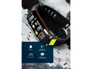 Фитнес-браслет с виртуальным тренером и измерением ЭКГ Canyon Smart Coach SB-75, IP67, черный — изображение 10