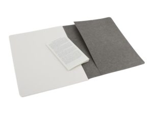 Записная книжка Moleskine Cahier (нелинованный, 3 шт.), ХLarge (19х25см), серый — изображение 4