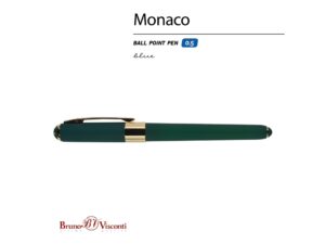 Ручка пластиковая шариковая Monaco, 0,5мм, синие чернила, зеленый — изображение 2