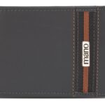 Бумажник Mano Don Leonardo, с RFID защитой, натуральная кожа в сером цвете, 12,5 х 2,5 х 9 см