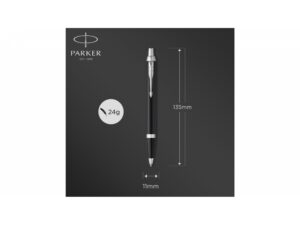 Шариковая ручка Parker IM Mat Black CT лак матовый, стержень: M, цвет чернил: blue, в подарочной упаковке. — изображение 5