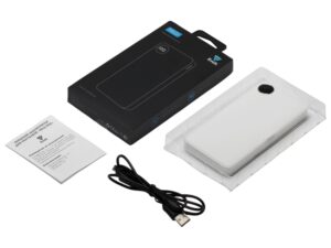 Внешний аккумулятор с дисплеем Mild, 10 000 mAh, белый — изображение 9