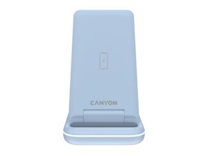 Беспроводное зарядное устройство 3-в-1 CANYON WS-304 (CNS-WCS304B), 15W, голубой — изображение 2