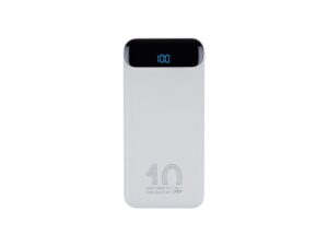RIVACASE VA2540 (10 000mAh), QC/PD 20W внешний аккумулятор с дисплеем, белый 12/48