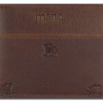 Портмоне Mano Don Leon, натуральная кожа в коричневом цвете, 11 х 8,6 см