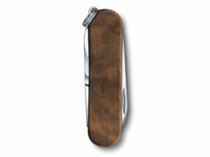 Нож-брелок VICTORINOX Classic SD, 58 мм, 5 функций, деревянная рукоять — изображение 4