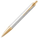 Шариковая ручка Parker IM Premium K318  Pearl GT, стержень: M, цвет чернил: blue, в подарочной упаковке.