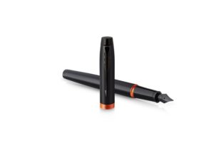 Перьевая ручка Parker IM Vibrant Rings Flame Orange, стержень:F, цвет чернил: blue, в подарочной упаковке. — изображение 3