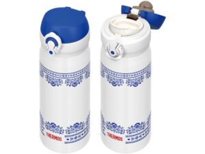 Термос из нерж. стали тм THERMOS JNL-402-BLWH SS V.Insulated Flask,400ml, бело-синий — изображение 6