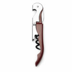 Штопор классический MERLOT из нержавеющей стали, серебристый/темно-красный