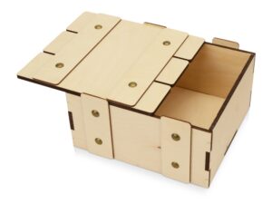 Деревянная подарочная коробка с крышкой Ларчик на бечевке — изображение 3