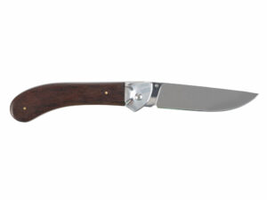 Нож складной Stinger, 105 мм, (серебристый), материал рукояти: сталь/дерево (серебристо-коричневый) — изображение 3