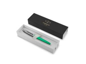 Шариковая ручка Parker Jotter, цвет GREEN, цвет чернил синий, толщина линии M , в подарочной коробке — изображение 2