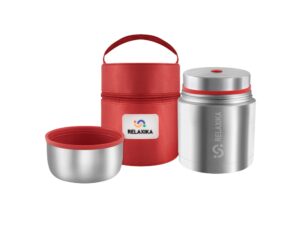 Термос для еды Relaxika 301 в чехле, 500 мл, стальной — изображение 7