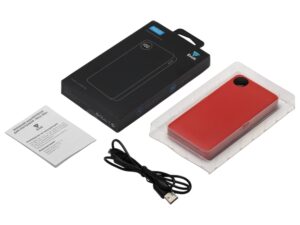 Внешний аккумулятор с дисплеем Mild, 10 000 mAh, красный — изображение 8