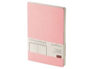 Ежедневник А5 недатированный Megapolis Velvet Flex, розовый powder