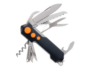 Нож перочинный Stinger, 96 мм, 15 функций, материал рукояти: алюминий, PP (черный/оранжевый) — изображение 4
