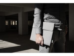 Портфолио А4 из RPET с отделением для ноутбука NotyFolio Eco, 20 л FSC бумаги, серый — изображение 8