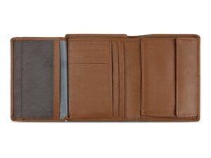 Портмоне BUGATTI Bomba, с защитой данных RFID, коньячного цвета, кожа/полиэстер, 10х2х12,5 см — изображение 4