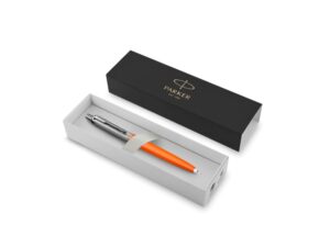 Шариковая ручка Parker Jotter Originals Orange Chrome CT, стержень: M blue в подарочной упаковке — изображение 4