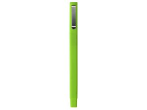 Ручка шариковая пластиковая Quadro Soft, квадратный корпус с покрытием софт-тач, зеленое яблоко — изображение 3