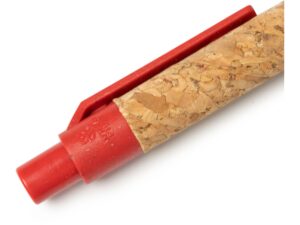 Ручка шариковая COMPER Eco-line с корпусом из пробки, натуральный/красный — изображение 3