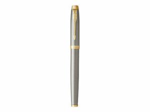 Перьевая ручка Parker IM Metal Brushed Metal GT, перо: F, цвет чернил: blue — изображение 2