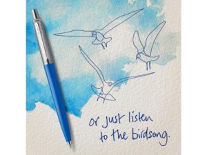 Шариковая ручка Parker Jotter Originals Blue Chrom CT, стержень: M blue в подарочной упаковке — изображение 6