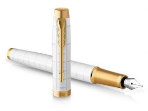 Перьевая ручка Parker IM Premium F318  Pearl GT,перо: F, цвет чернил: blue, в подарочной упаковке. — изображение 3