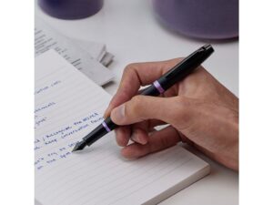 Перьевая ручка Parker IM Vibrant Rings Flame Amethyst Purple, стержень:F, цвет чернил: blue, в подарочной упаковке. — изображение 8