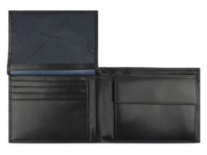 Портмоне BUGATTI Nobile, с защитой данных RFID, чёрное, воловья кожа/полиэстер, 12х2х9,5 см — изображение 4