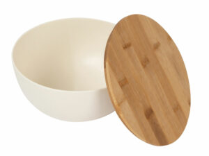 Салатник Bowl с бамбуковой крышкой, бежевый — изображение 2