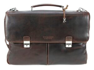 Портфель BUGATTI Romano 15'', коричневый, натуральная воловья кожа, 43х13х32 см — изображение 2