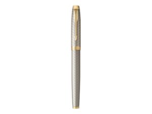 Перьевая ручка Parker IM Premium Warm Silver (grey)  GT, перо: F, цвет чернил: blue, в подарочной упаковке. — изображение 3