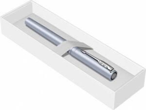 Ручка-роллер Parker Vector XL Silver Blue CT, цвет чернил black, стержень: F, в подарочной упаковке. — изображение 11