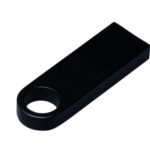 USB 2.0-флешка на 64 Гб с мини чипом и круглым отверстием, черный